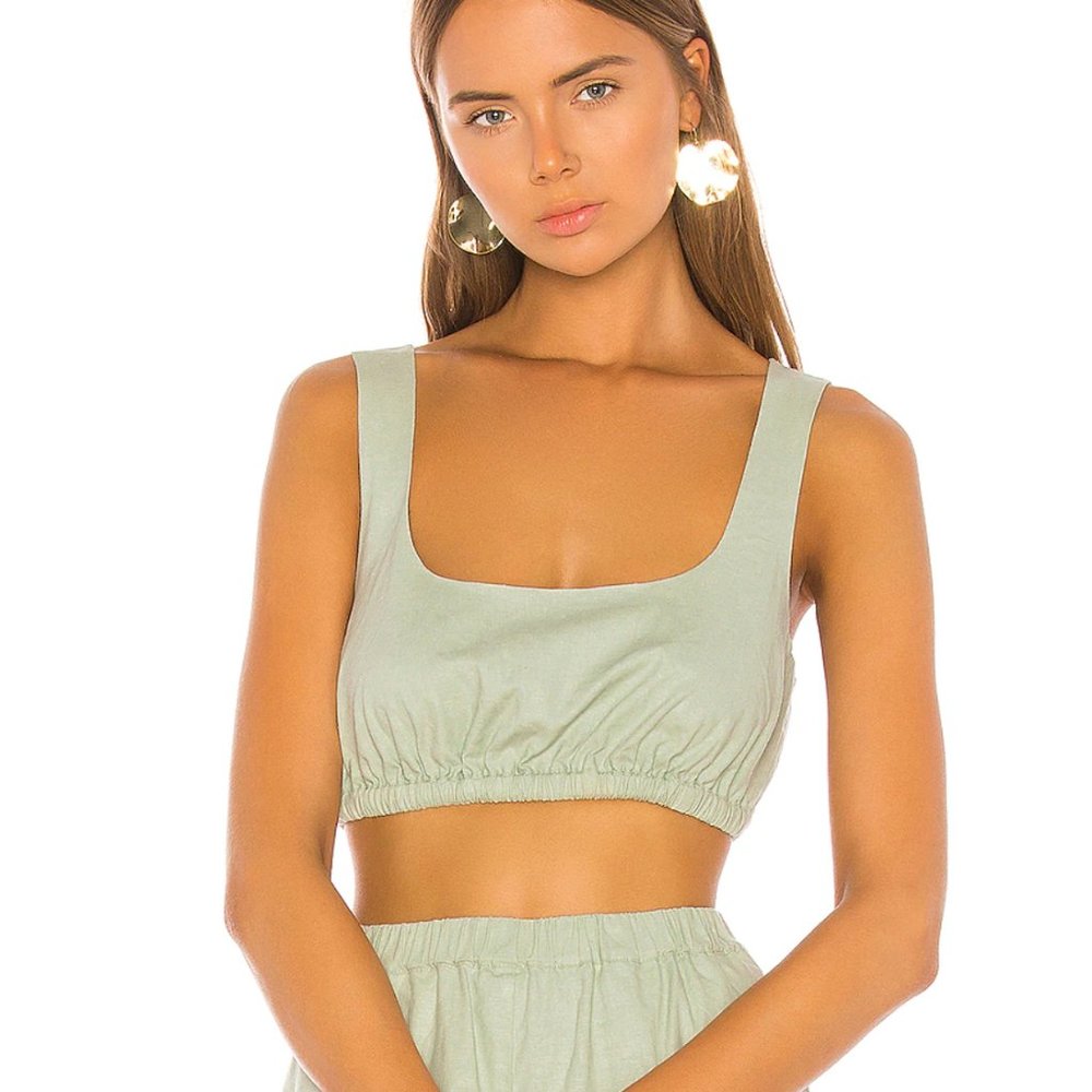 Song Of Style Sage Green Crop Top Size XS